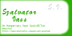 szalvator vass business card